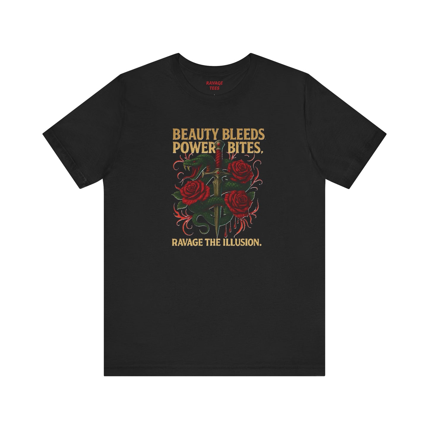 "Beauty Bleeds" Tee: Dark Aesthetic Unisex Graphic T-Shirt