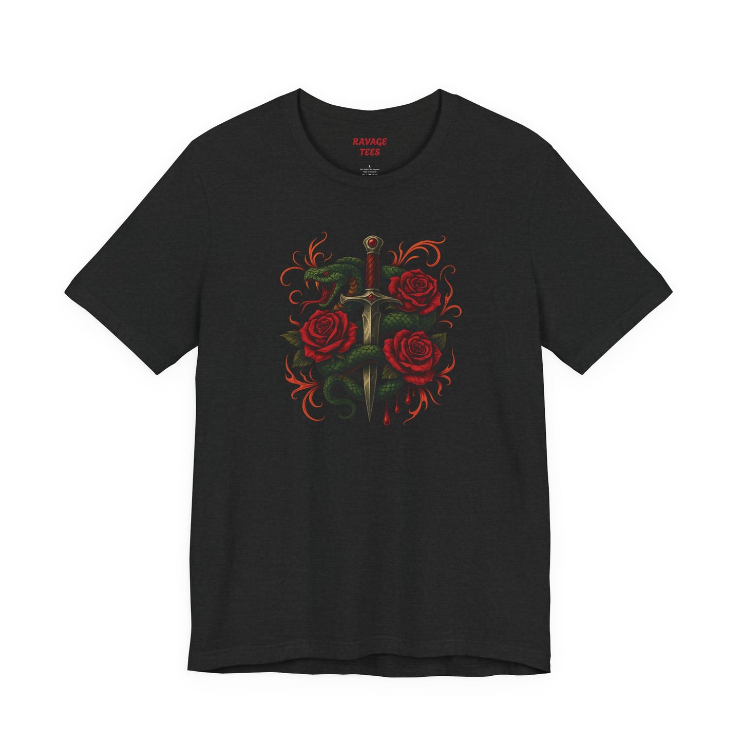 Edgy Rose Design Vintage Tee