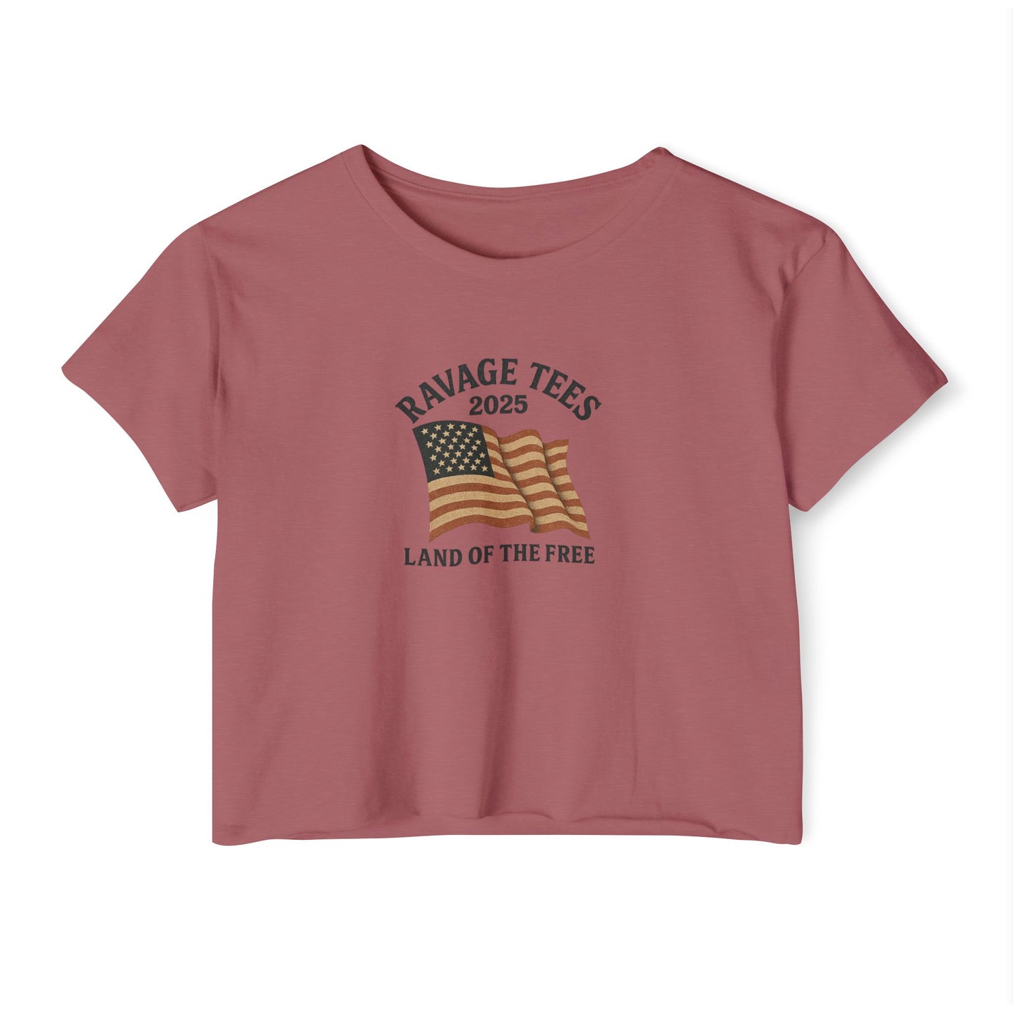 RAVAGE Crop Top: "Land of the Free"