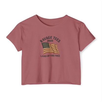 RAVAGE Crop Top: "Land of the Free"