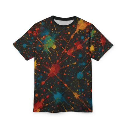 Art of Impact Colorful Splatter Unisex Tee, Eye-Catching Urban Graphic T-Shirt