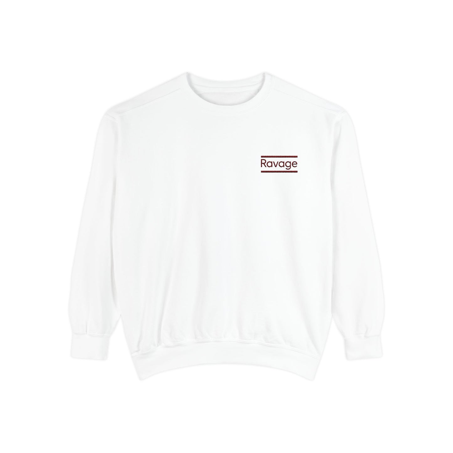 RAVAGE Minimal Logo Sweatshirt — Casual Branded Crewneck