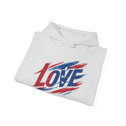 Unisex Hooded Sweatshirt with 'LOVE' Design - Cozy Gift for Friends, Valentine's Day, Casual Wear, Relaxation, Everyday Use