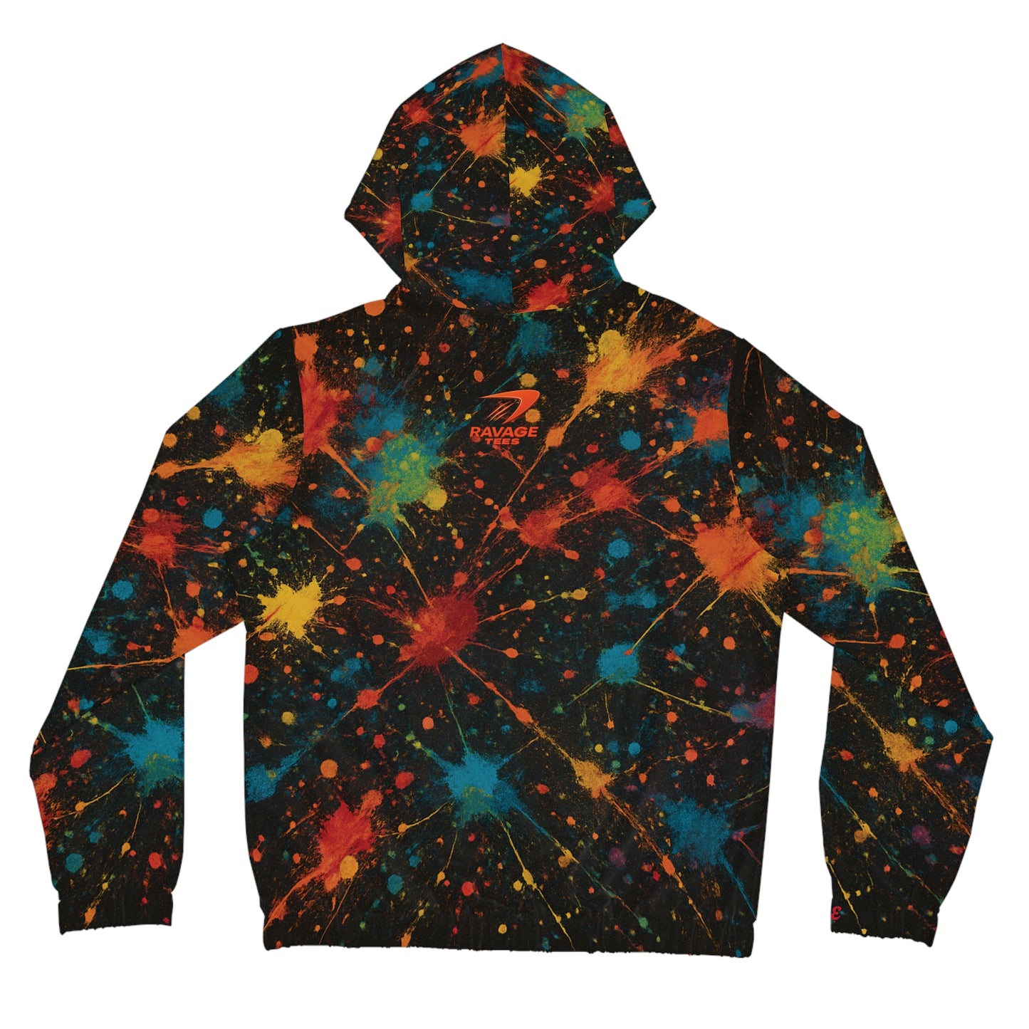 Art of Impact Vibrant Splatter Design Hoodie