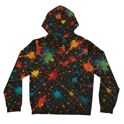 Art of Impact Vibrant Splatter Design Hoodie