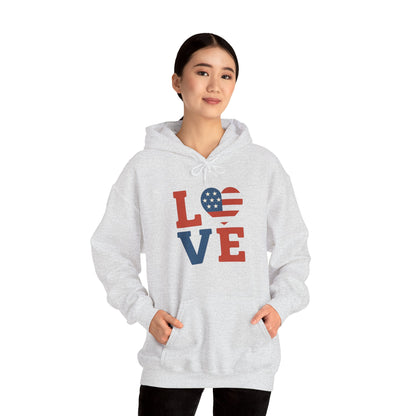 Unisex Hooded Sweatshirt with 'LOVE' Design - Cozy Gift for Friends, Valentine's Day, Casual Wear, Relaxation, Everyday Use