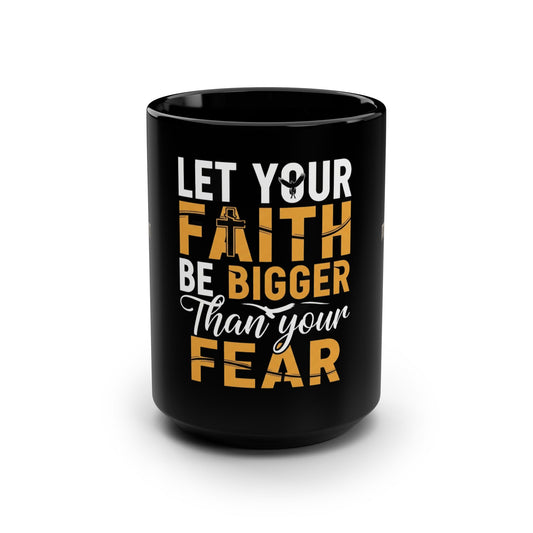 Faith-Inspiring Black Mug, 15oz