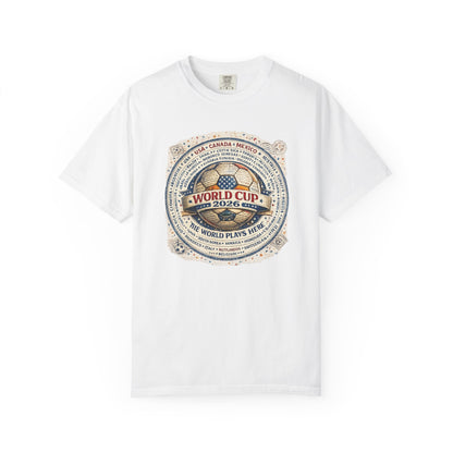 World Cup 2026 Vintage Soccer T-Shirt — USA Canada Mexico Tournament Tee