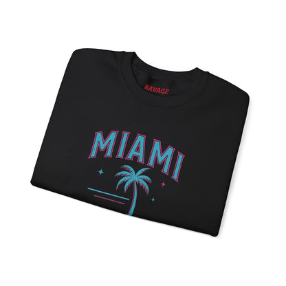 RAVAGE Miami City Vibe Unisex Crewneck Sweatshirt