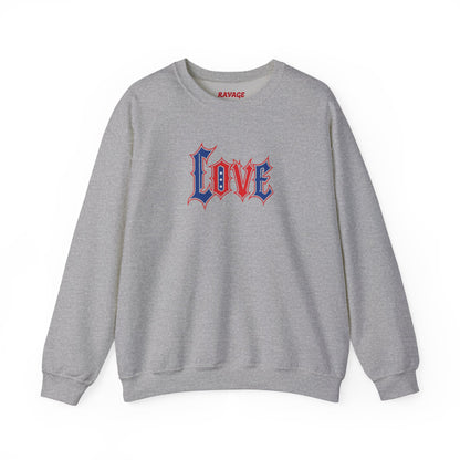 Patriotic Love Sweatshirt | Unisex Crewneck, Cozy Top for Celebrations, Gifts, Independence Day, Casual Style, Everyday Comfort