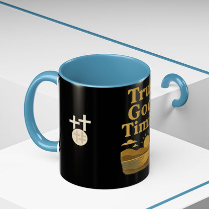 Trust God's Timing Christian Coffee Mug – Inspirational Accent Cup (11oz & 15oz), Faith-Based Gift for Coffee & Tea Lovers