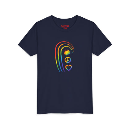 Youth Rainbow Peace & Love Tee