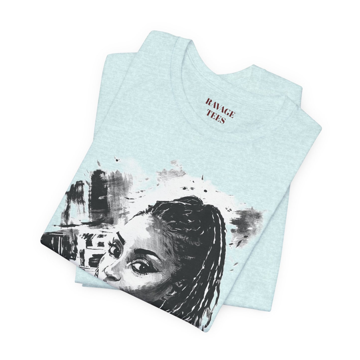 Personalize Black & White Ink Print T-Shirt