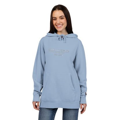 Shutt1eman Embroided Vintage Pigment Black-Dyed Hoodie