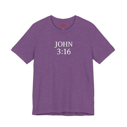 **JOHN 3:16 Faith-Inspired Unisex Tee – Christian Scripture T-Shirt, Religious Apparel, Inspirational Gift, Bible Verse Faith Shirt**