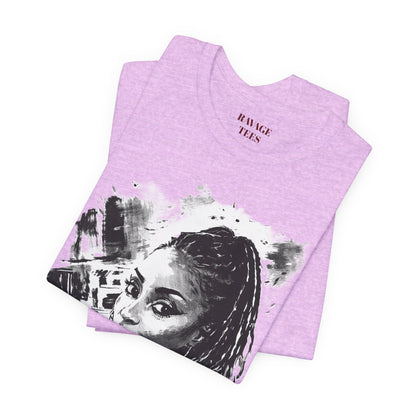 Personalize Black & White Ink Print T-Shirt