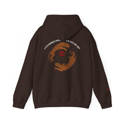 Black Tiger & Rose Graphic Hoodie