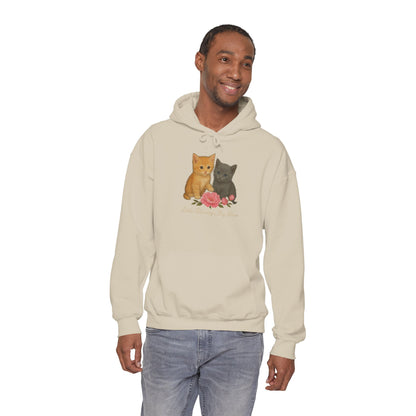 Kitten Pair Hoodie — "Little Sunshine, Big Purrs" Cute Cat Graphic Pullover