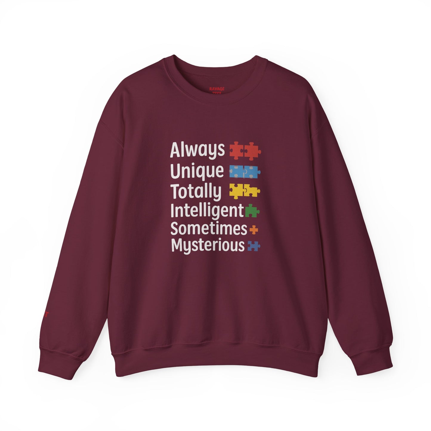 Puzzle Piece Affirmation Sweatshirt, Unique Crewneck for Autism Awareness, Cozy Gift for Special Needs, Inclusive Fashion, Everyday Comfort