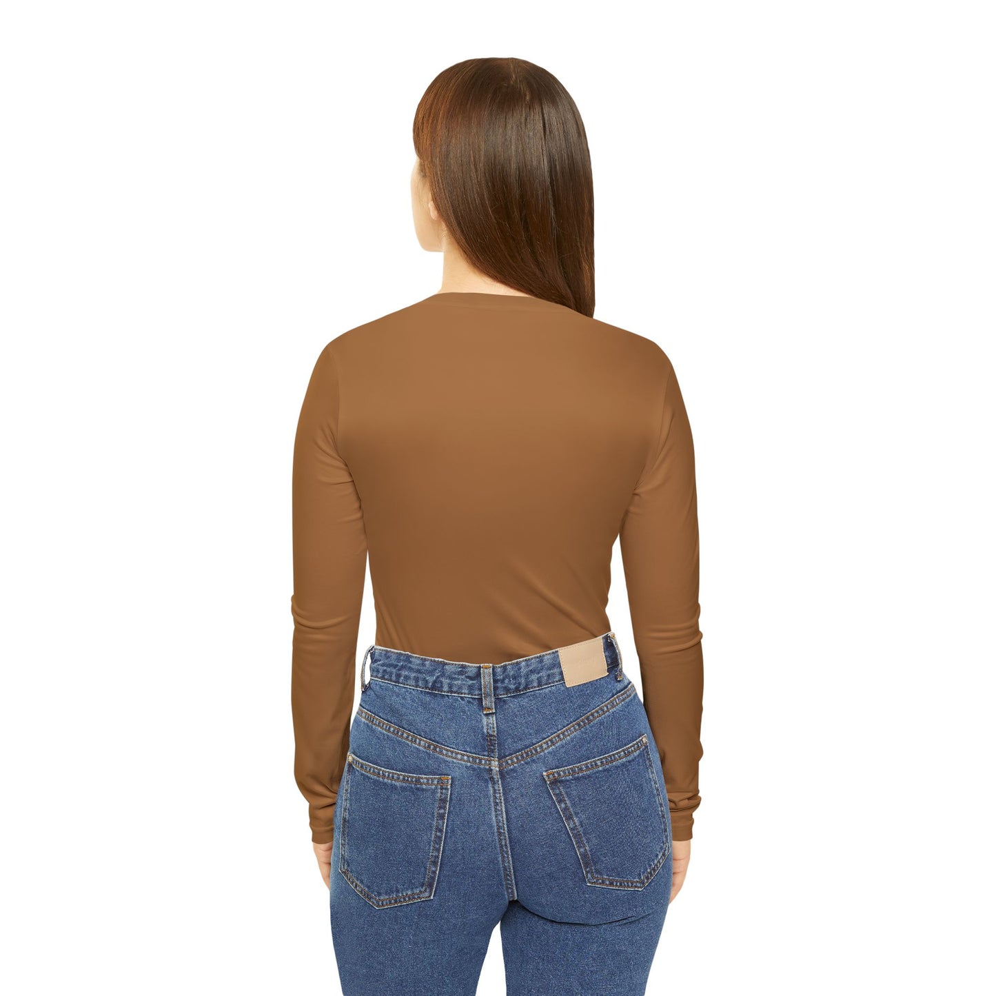 Caramel V-Neck Shirt | Women’s Long Sleeve Casual Top