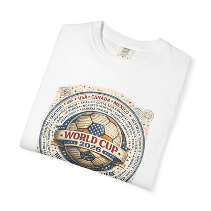 World Cup 2026 Vintage Soccer T-Shirt — USA Canada Mexico Tournament Tee