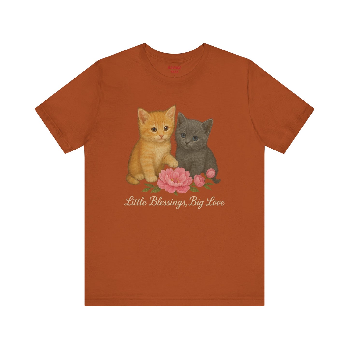 Cute Cat Graphic Tee, Casual Unisex Shirt