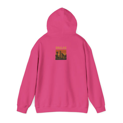 DALLAS Unisex Hoodie – Cozy Sweatshirt, Casual Travel Souvenir, Relaxed Streetwear Gift for Nature & City Lovers