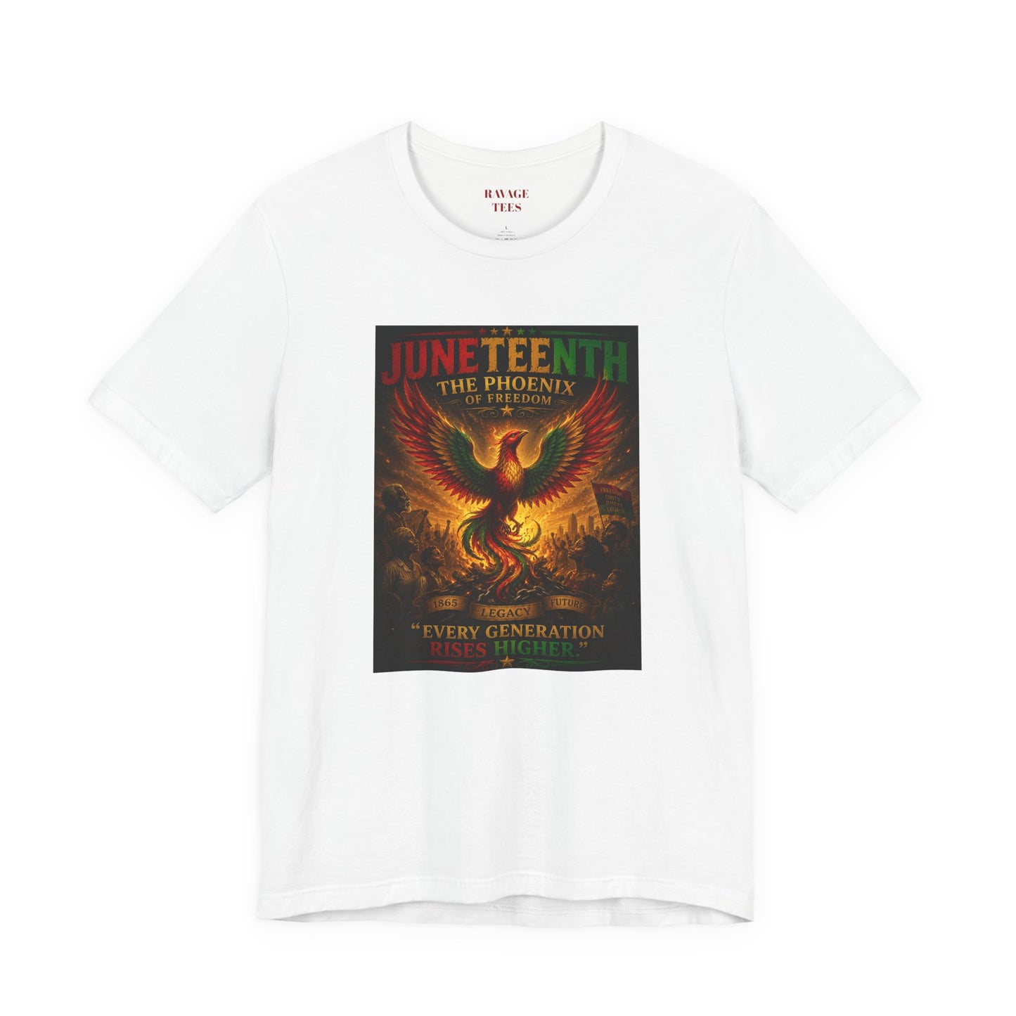Juneteenth Phoenix Tee — "Every Generation rRises Higher"