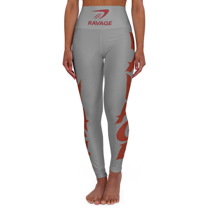 RAVAGE High Waisted Yoga Leggings – Stylish Workout Tights, Athletic Gym Apparel, Activewear for Fitness Enthusiasts and Yoga Lovers