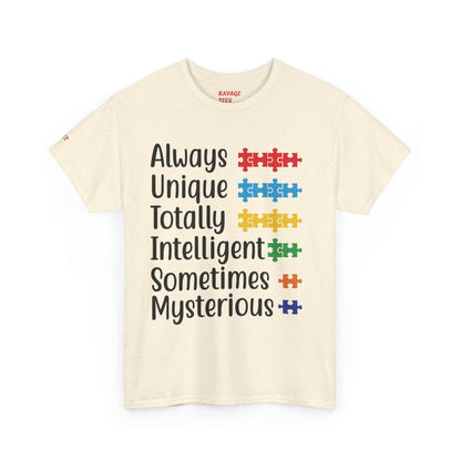 Unisex Autism Awareness Tee - Unique Puzzle Design, Perfect Gift for Friends, Family, and Supporters