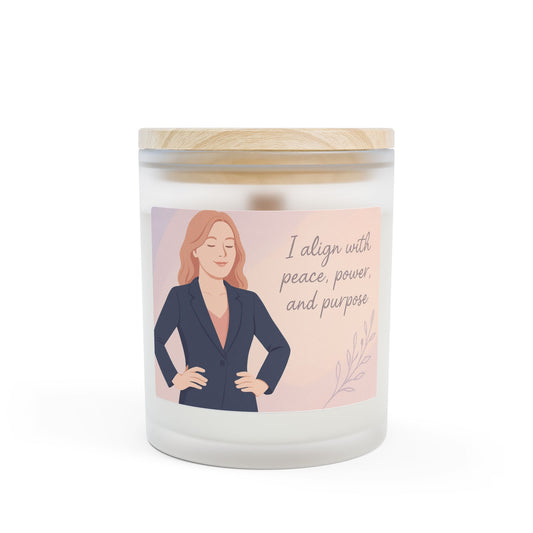 I ALIGN WITH PEACE, POWER AND PURPOSE SCENTED CANDLE