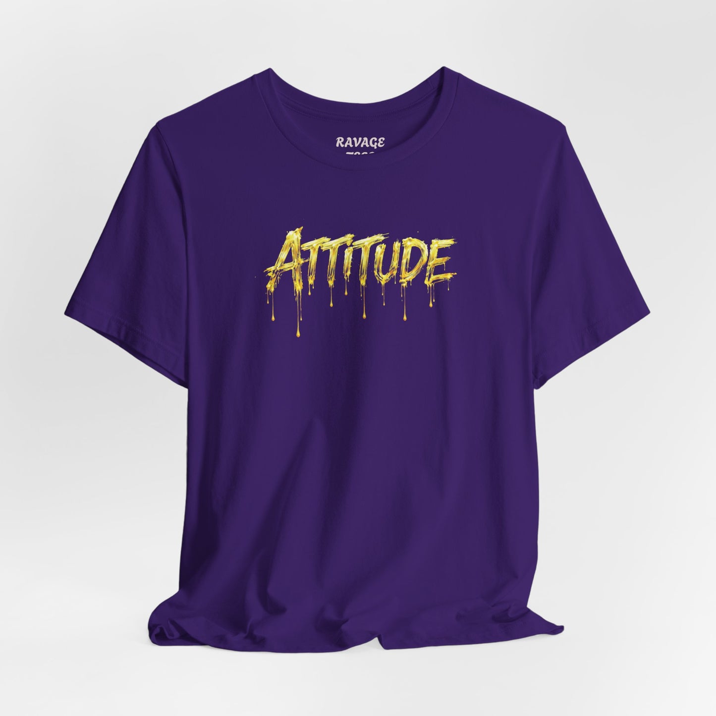 Attitude Drip Graphic Tee — Bold Yellow Streetwear T-Shirt