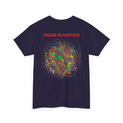 Dynamic Chaos Graphic Tee - Unisex Heavy Cotton T-Shirt, Casual Style
