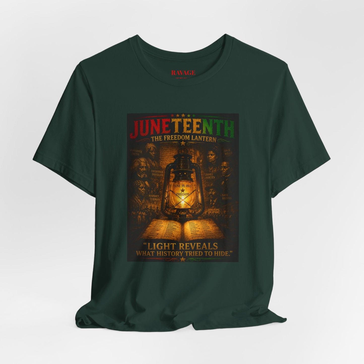 Juneteenth Lantern T-Shirt – "Light Reveals What History Tried to Hide"