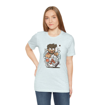 Retro Gamer Cartoon Character Tee
