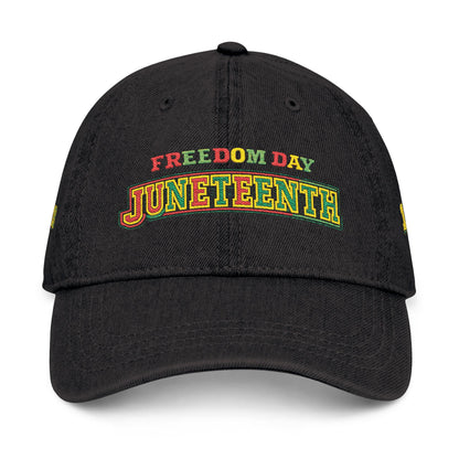 Juneteenth Freedom Day Embroidered Denim Hat