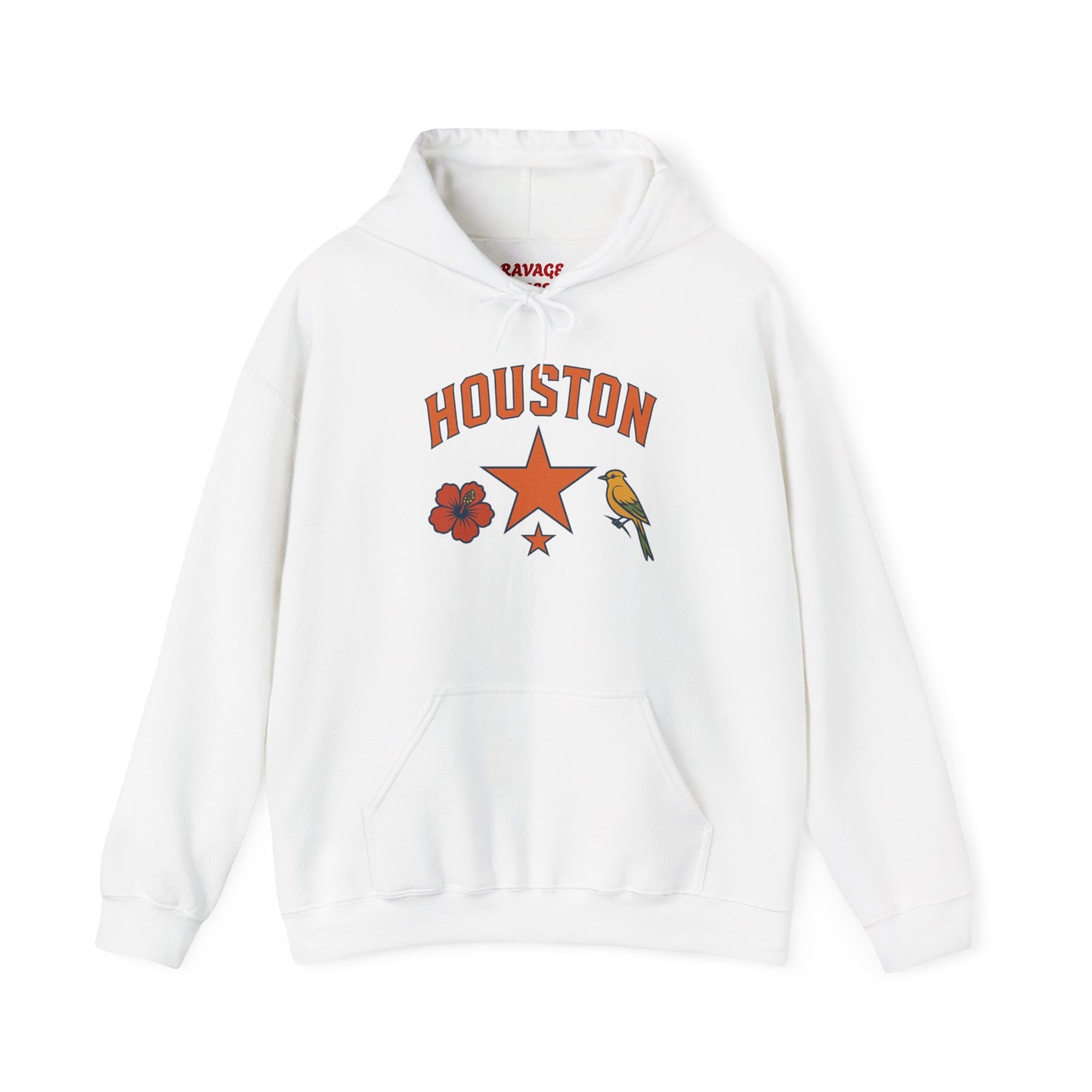 RAVAGE "HOUSTON" Vintage Hoodie | Retro Style Hooded Sweatshirt