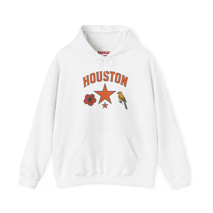 RAVAGE "HOUSTON" Vintage Hoodie | Retro Style Hooded Sweatshirt