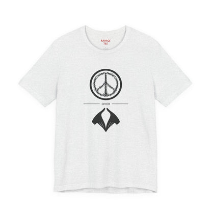 Peace Sign Unisex Jersey Tee, Casual Wear, Gift for Friends, Summer Fashion, Festival Outfit, Eco-Friendly Apparel