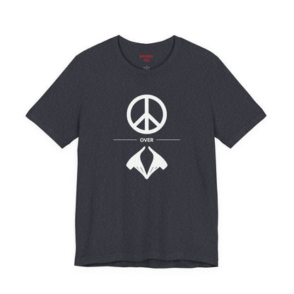 Peace Sign Unisex Jersey Tee, Casual Wear, Gift for Friends, Summer Fashion, Festival Outfit, Eco-Friendly Apparel