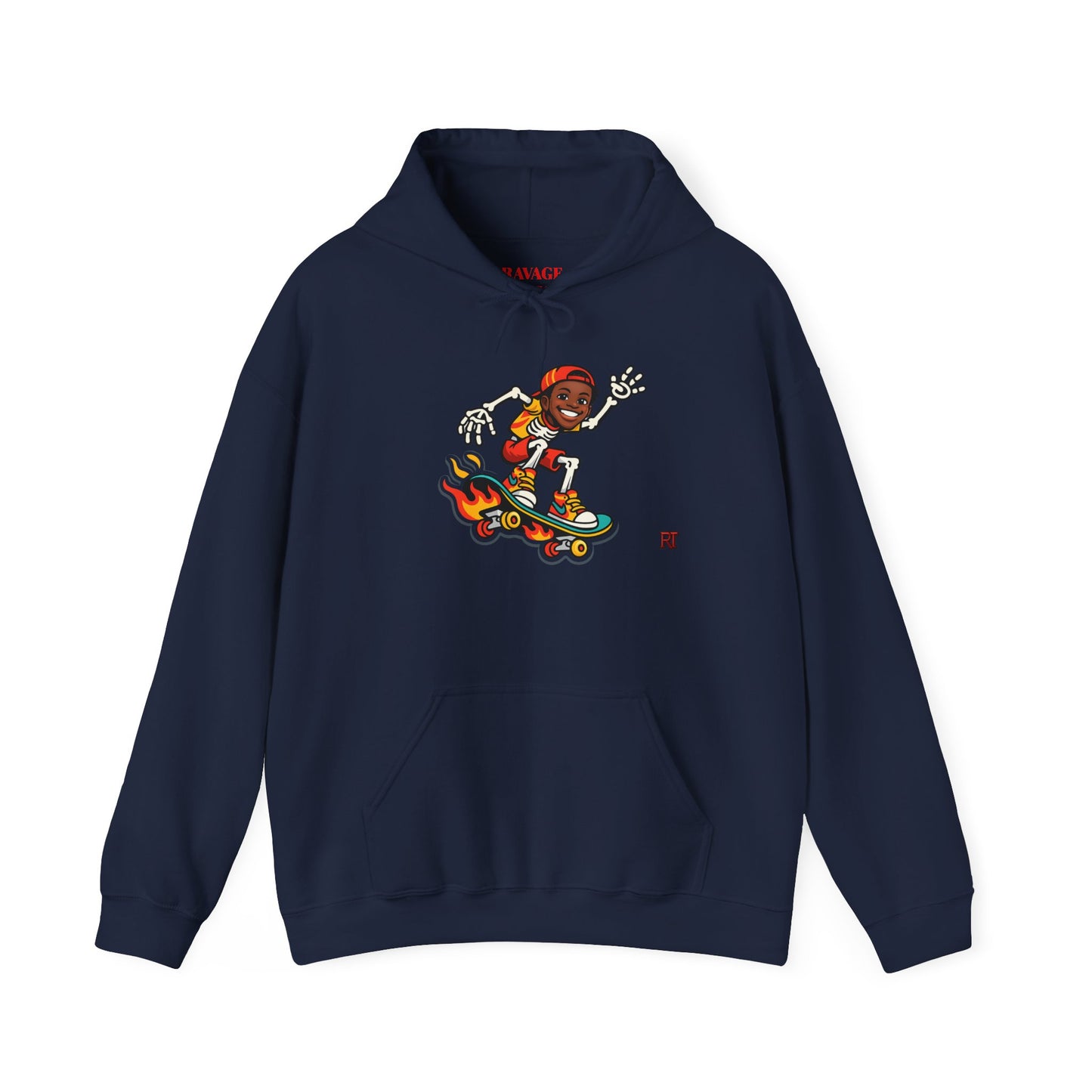 Retro Skateboard Flame Hoodie