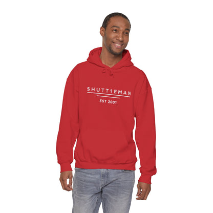 Shutt1eman Est. 2001 Hoodie — Minimal Vintage Logo Pullover