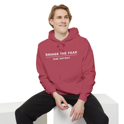 Ravage The Fear Hoodie — "Rise Anyway" Motivational Pullover