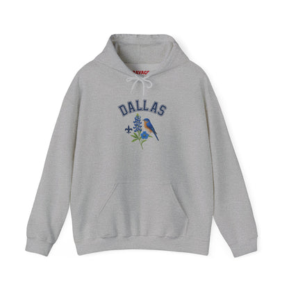 DALLAS Unisex Hoodie – Cozy Sweatshirt, Casual Travel Souvenir, Relaxed Streetwear Gift for Nature & City Lovers