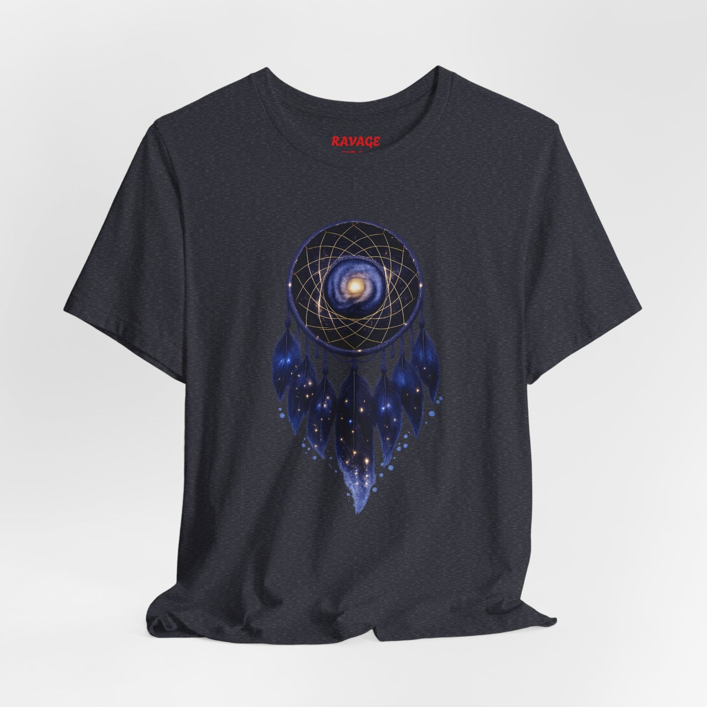 Dreamcatcher Galaxy T-Shirt — Mystical Cosmic Feather Tee