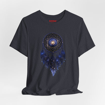 Dreamcatcher Galaxy T-Shirt — Mystical Cosmic Feather Tee