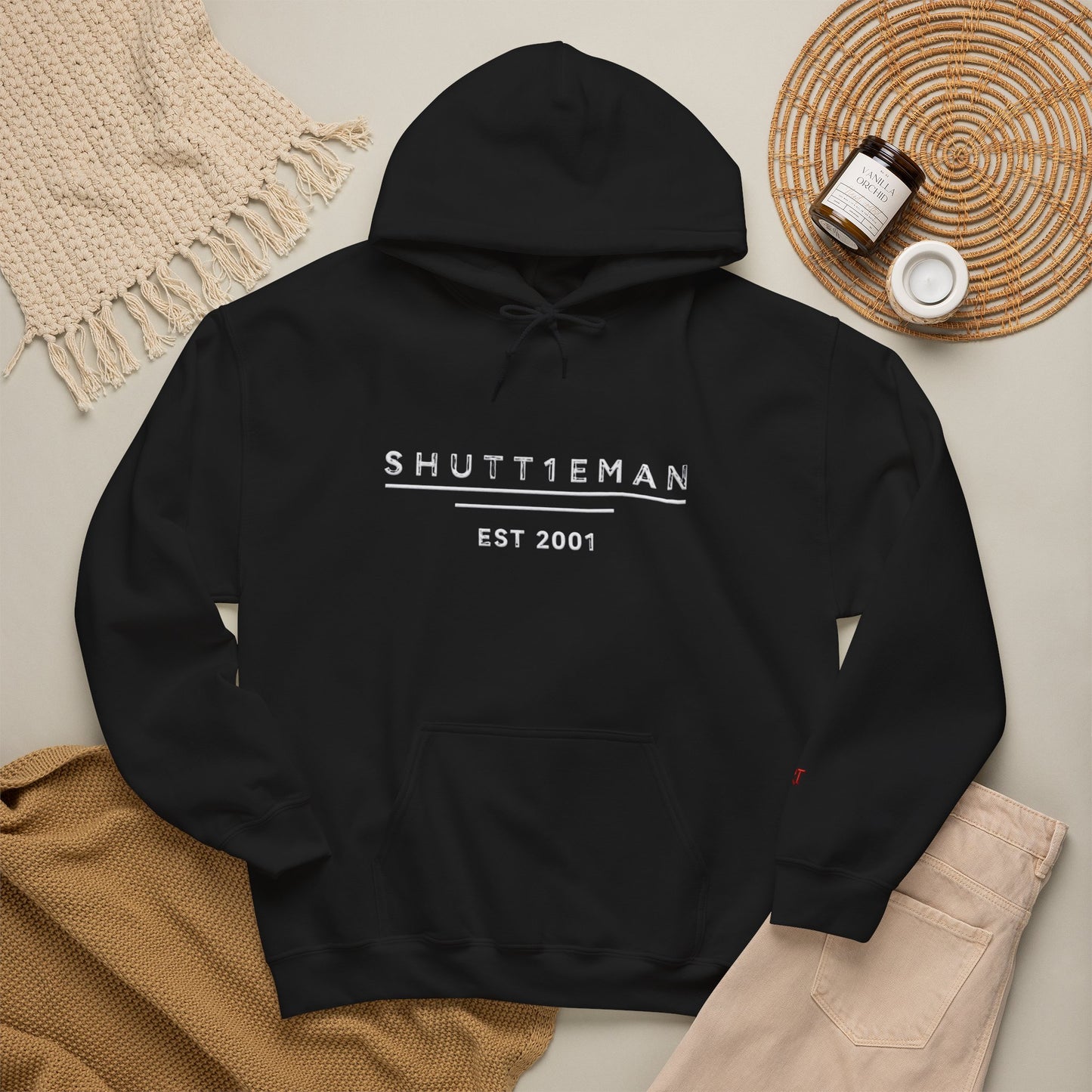 Shutt1eman Est. 2001 Hoodie — Minimal Vintage Logo Pullover