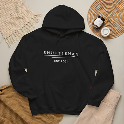 Shutt1eman Est. 2001 Hoodie — Minimal Vintage Logo Pullover