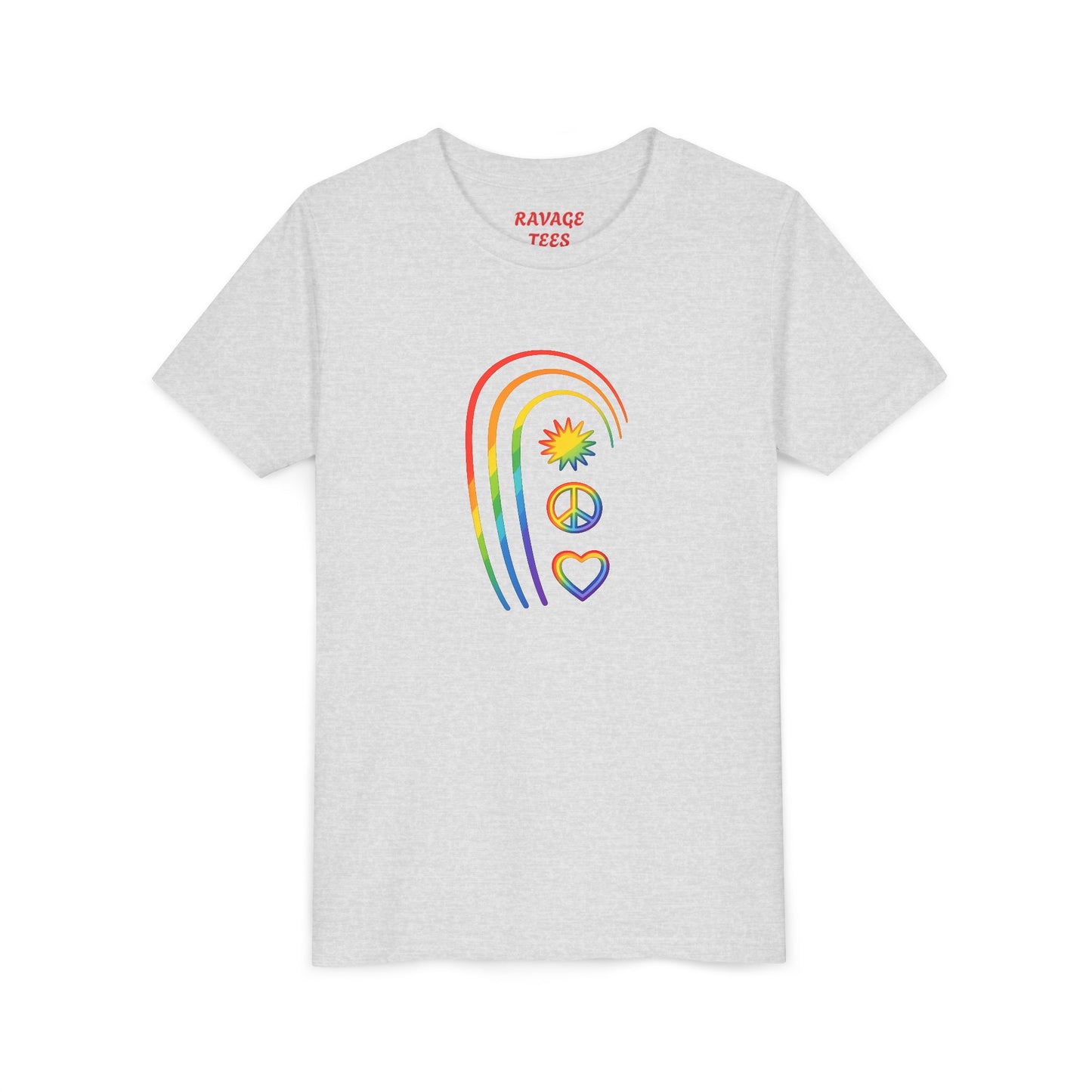 Youth Rainbow Peace & Love Tee
