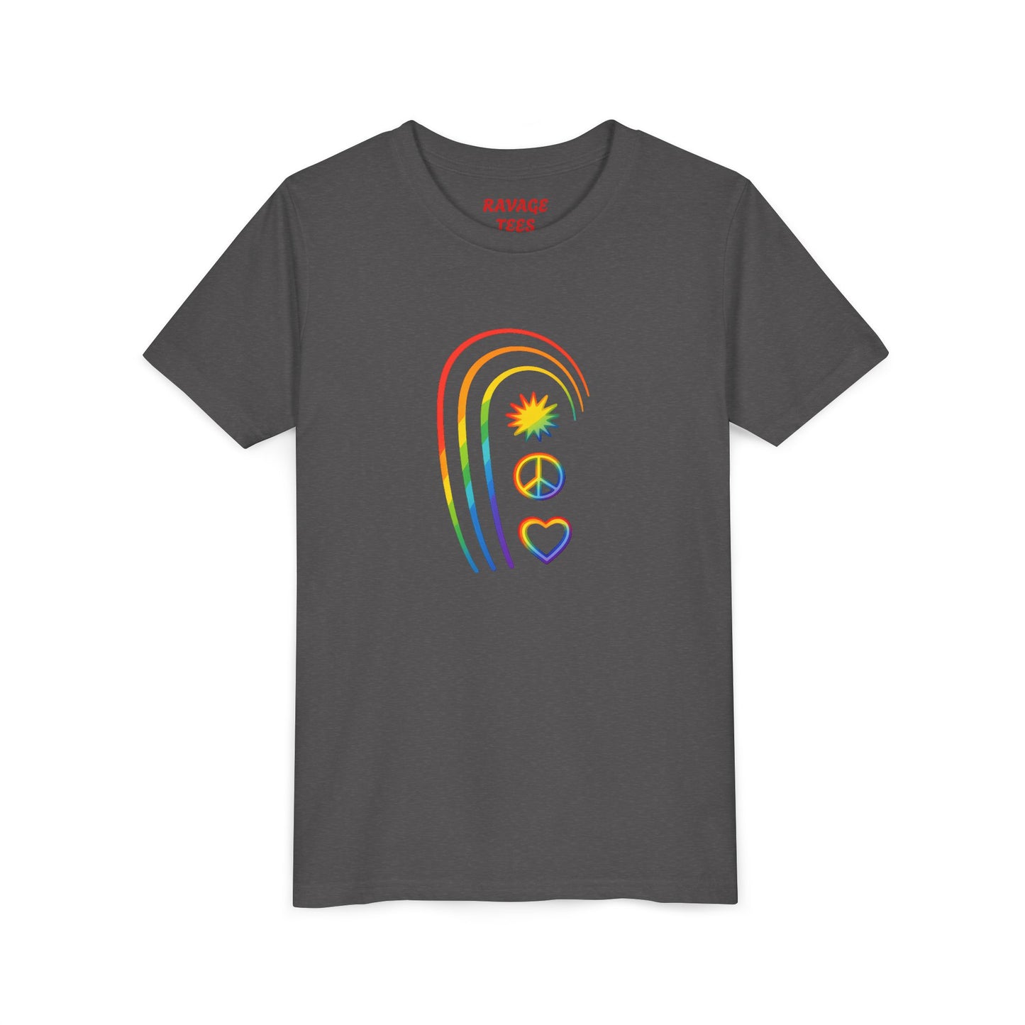 Youth Rainbow Peace & Love Tee